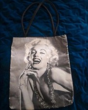 Grand sac à main marilyn Monroe noir gris blanc avec fermeture cabas