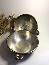 Deux plats / légumières en métal blanc - poinçonnées -CHARLIONAIS & PANASSIER