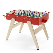 Fas table de baby-foot d'extérieur professionnelle avec tiges rétractables Rouge