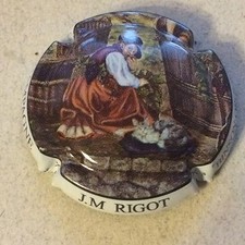 Capsule de champagne RIGOT J. M. (7a. avec un point de chaque côté du n°de tel.)