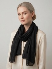 Foulard Femme Noir Pailleté
