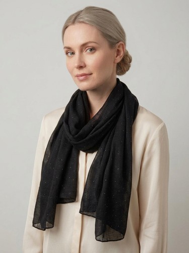 Foulard femme noir pailleté - femme,
