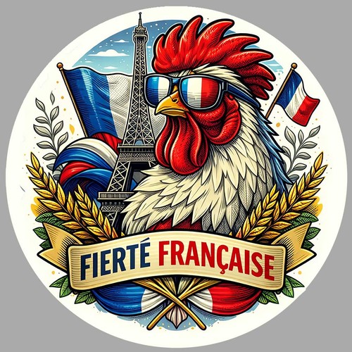 Sticker fierte francaise - francaise, coq