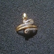 MAGNIFIQUE BAGUE SERPENT 🐍 OR 18 CARATS - Emeraudes et diamants 