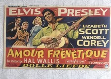 POSTER ORIGINAL DE COLLECTION ENTOILE FILM LOVING YOU AMOUR FRENETIQUE AVEC...