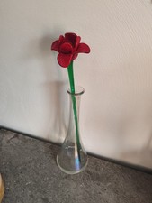 Rose En Verre Décorative Dans