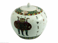 Antique Vase Potiche En Porcelaine Chinoise Qing Début Des Années 1800