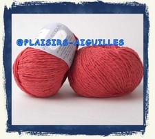 4  pelotes de coton PHIL RUSTIQUE MARSALA  NEUVES