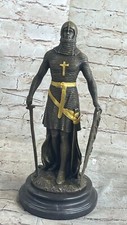 Statue bronze guerrier - en,
