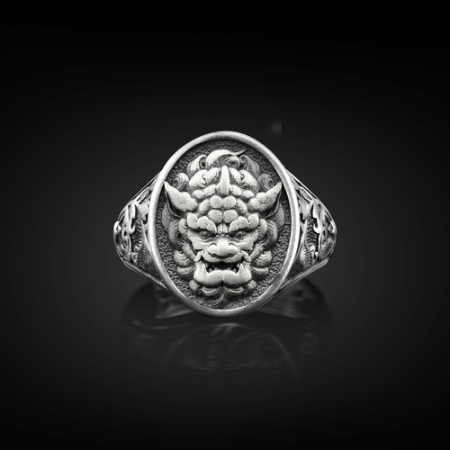 Bague chevalière homme - , en
