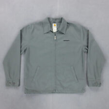 Veste Travail Workwear Vintage 80s Carhartt Homme L Gris Manches Longues Coton