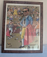 RARE ORIGINAL DESSIN PEINT RICARD CHARLY DE LA SEYNE SUR MER  DU 8/59