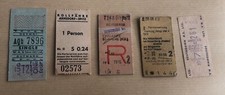 1 LOT DE TICKETS DE MÉTRO ET BUS  Transport Anciens Billet Train Tramway Lot 6