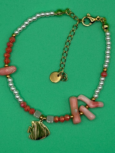 Bracelet fantaisie perles - 🦬,