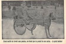 CPA ATTELAGE A CHIEN GRAND MUTILE DU TRAVAIL SANS PENSION