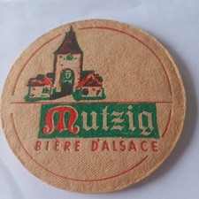 Ancien sous Bock  bière Mutzig recto verso