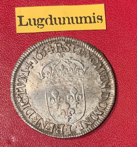 Louis xiv ecu 1654 - xiv, l