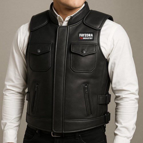 Gilet cuir bull - en,