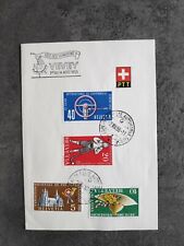 SUISSE 1955 AUTOMOBILE GENEVE POSTE FETE VIGNERONS TBE