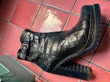 Bottines cuir bleu nuit FREE