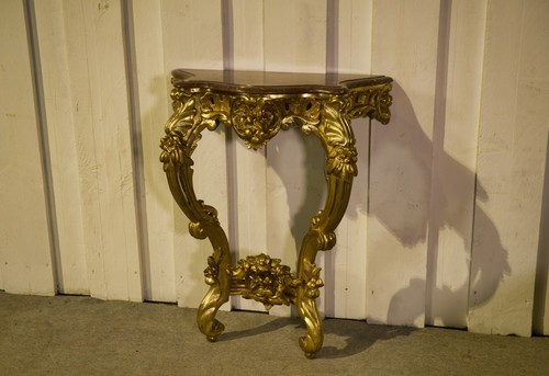 Console bois doré et - console, en