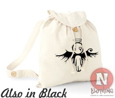 Foncé Ange Sac à Dos Plage Vacances École Collège Coton Bio Jour Sac