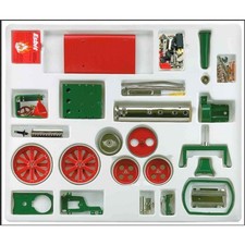 Wilesco - Bausatz Dampfwalze. Rot/grun Old Smoky D375 Toy NEUF