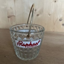 BAC seau à Glaçons / glace PUBLICITAIRE en verre SAINT RAPHAEL   Vintage   DB9