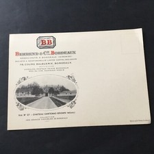 Carte Postale Pub Bordeaux CHATEAU CALON SÉGUR Saint Estephe Wine Advertising PC