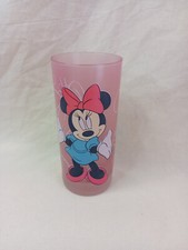 VERRE DISNEYLAND PARIS EXCLUSIVE MINNIE MOUSE FOND ROSE DISNEY 13.5 CM / D= 6 CM