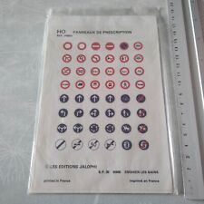 panneaux route signalisation  - échelle HO  1/87 - éditions JALOPHI