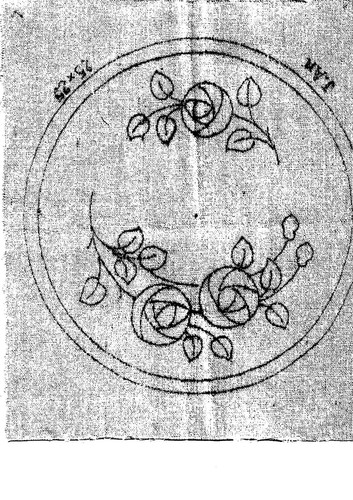 Toile lin broder motif - lin,