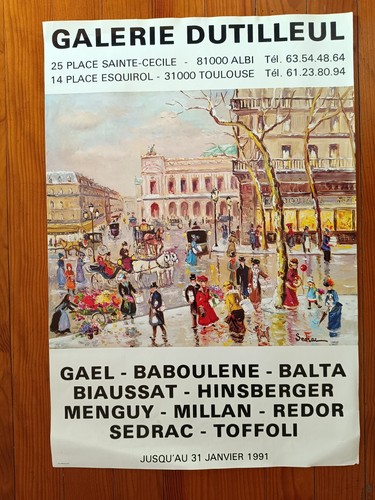 Affiche galerie dutilleul 1991 - affiche,
