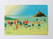Carte format carte postale le Mont Saint Michel peintre Charles Gambier