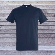 T-shirt bleu marine (100% coton)