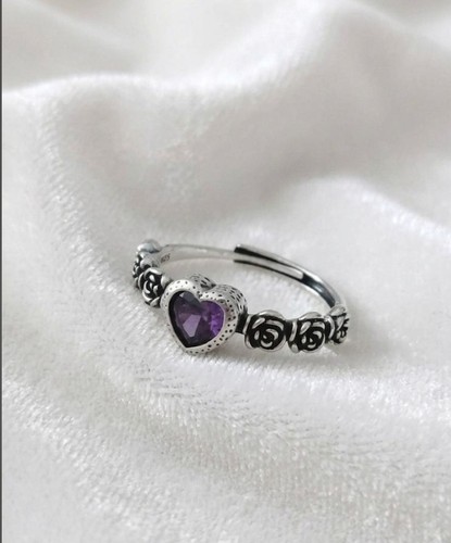 Bague améthyste argent - bague,