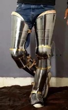 Ensemble complet armure de jambe portable guerrier en acier médiéval armure d...