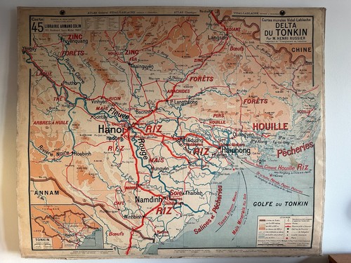 Carte affiche scolaire vidal - carte,