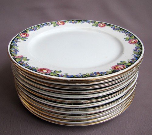 Lot assiettes plates - de, 12