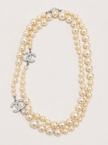Chanel collier sautoir perles - collier,