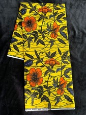 TISSU WAX polycoton  fleurs