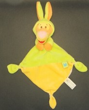 doudou plat tigrou déguisé lapin vert orange jaune disney nicotoy  ttbe