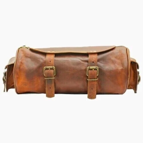 Sac moto cuir marron - de,