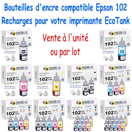Bouteilles encre compatible - bouteilles,