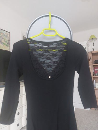 Robe morgan maille noire - robe,