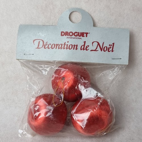 Boules noël satin rouge - noël,