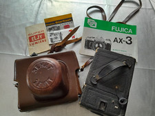 VINTAGE LOT APPAREIL CORONET B20 BOX MENISCUS LENS + ETUI + NOTICE AX3 FUJICA