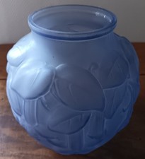 Ancien beau vase bleu art