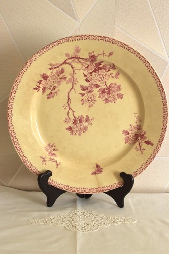 Joli plat rond ancien faïence