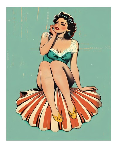 Art mural style pin up - de,